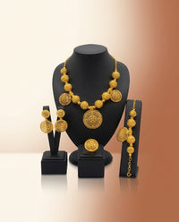 African Gold Bead Jewelry - Grand Wedding Set - view 5