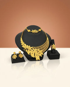 Ethiopian Gold-Plated Jewelry Set - Multi-Layer in S-857