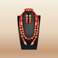 Traditional Nigerian Coral Beads - Grand Bridal in Coral 18