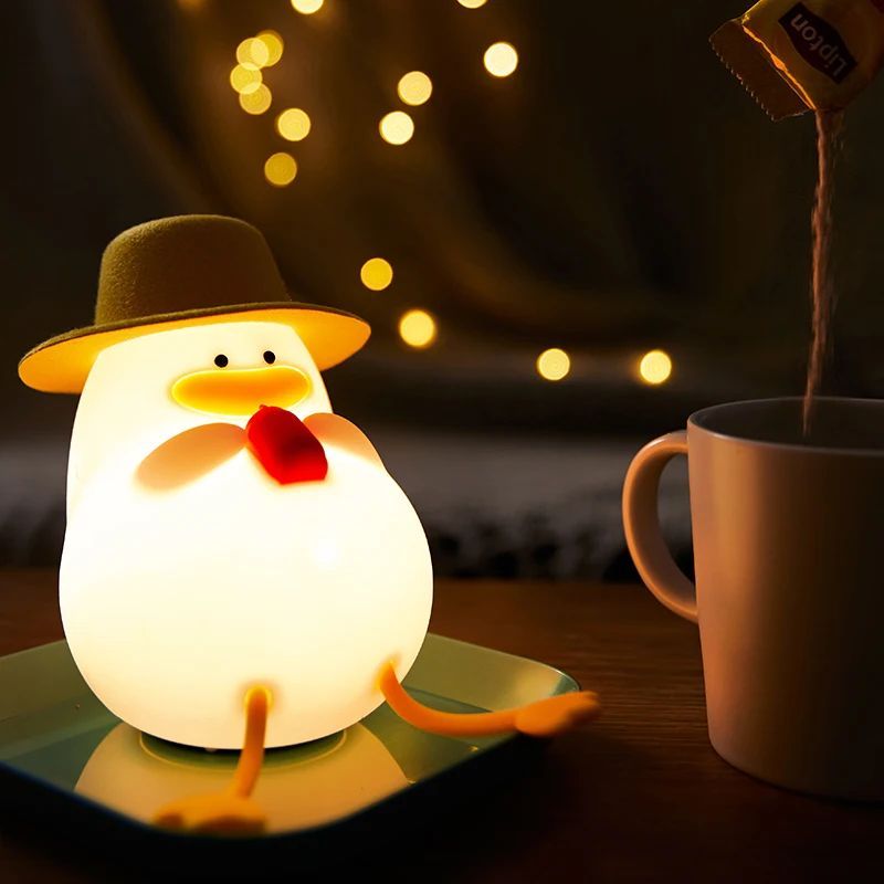 LED Night Light Rechargeable Duck Night Lamp