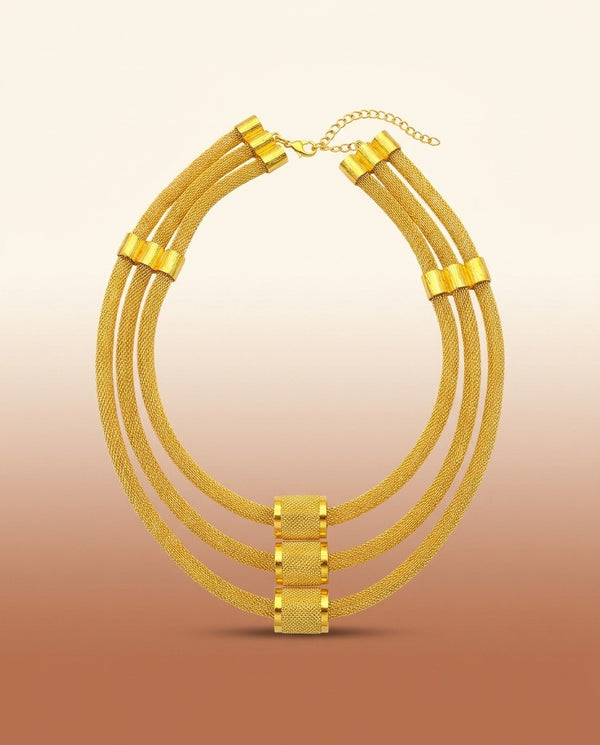 Ethiopian Gold-Plated Jewelry Set - Multi-Layer