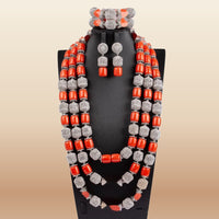 Traditional Nigerian Coral Beads - Grand Bridal in Coral 14