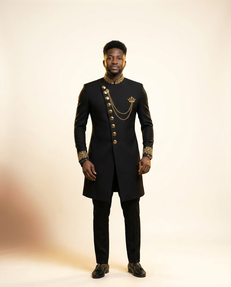 African Batik Print Suit - Men's Wedding 2-Piece