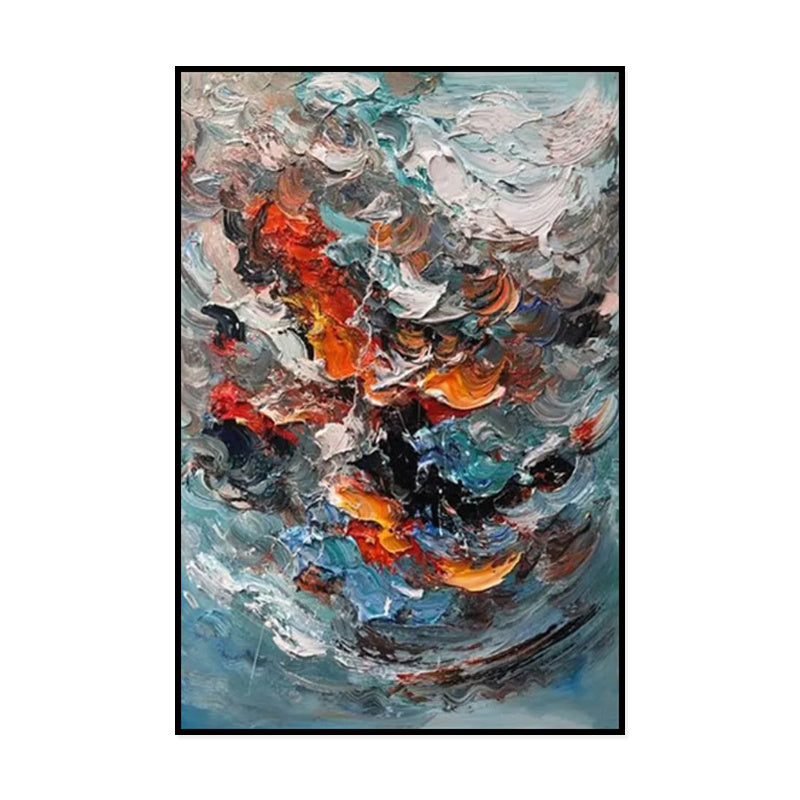 Large Colorful 3D Texture Handmade Oil Painting Original Abstract For Living Room