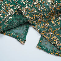 Green Sequin Evening Gown