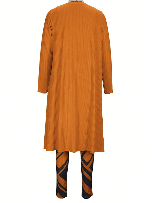 Ribbed 3-Piece Lounge Set - Detail View | ARINZE