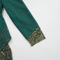 Green Sequin Evening Gown