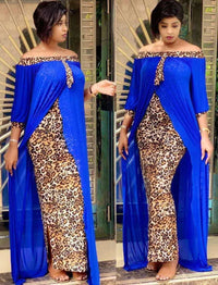 Leopard Print Dashiki Dress