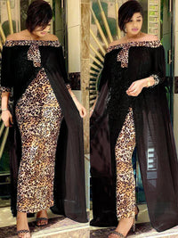Leopard Print Dashiki Dress