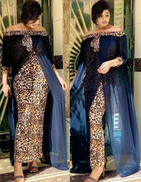 Leopard Print Dashiki Dress