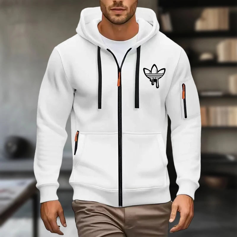 Men's Hoodies Long Sleeve Sweatshirts Men Zipper Hooded Mens Sweatshirt