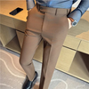 New Men's Pure Color Formal Business and Social Suit Pants