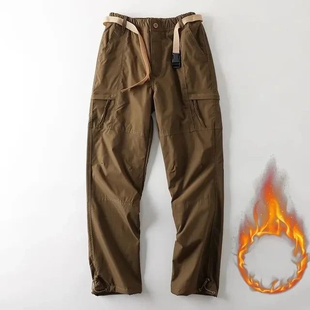 Tooling Pants Thick Waterproof Fleece Cargo Pants Men