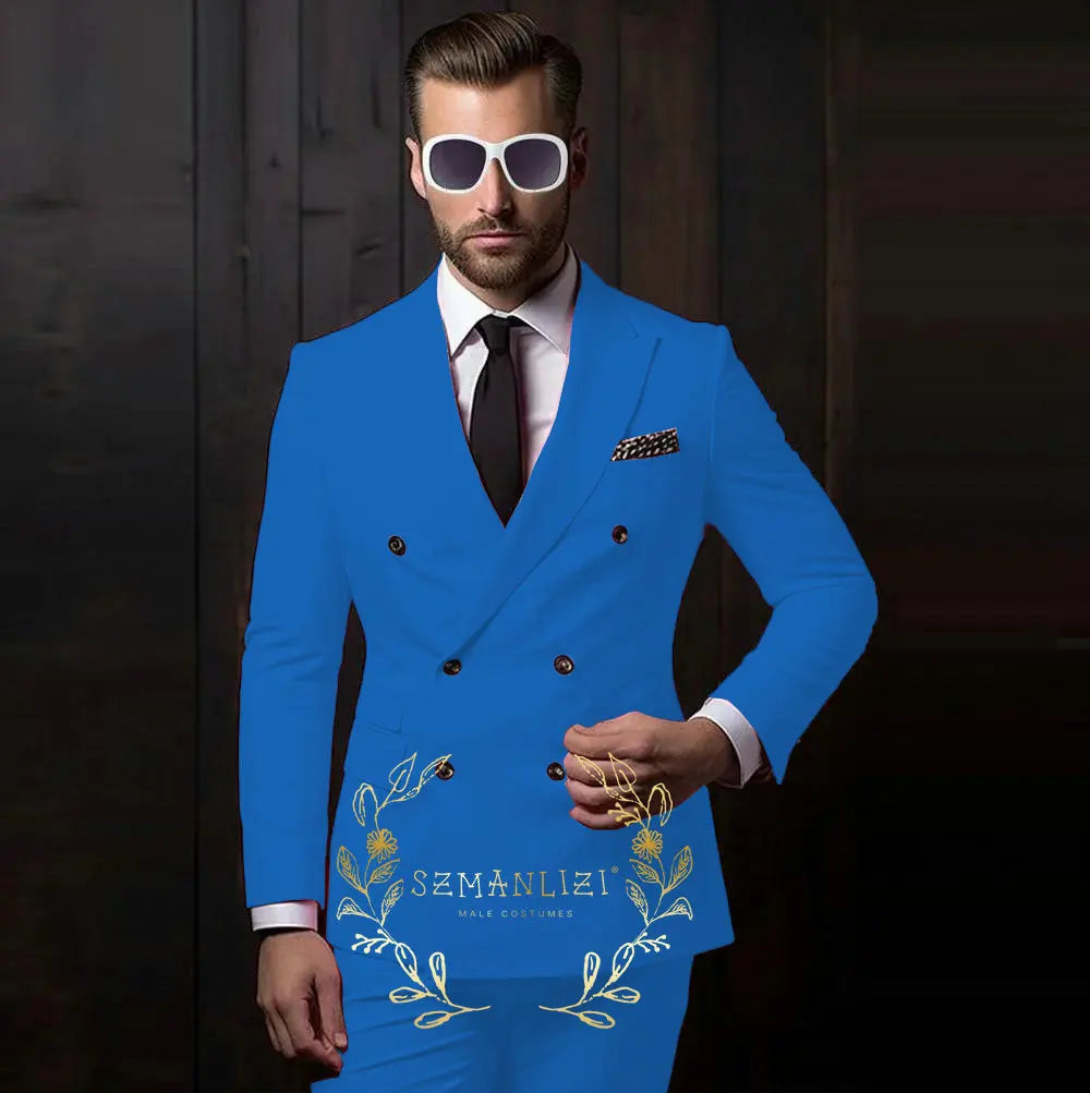 Latest Design Casual Men's Suit Beige Jacket Pants