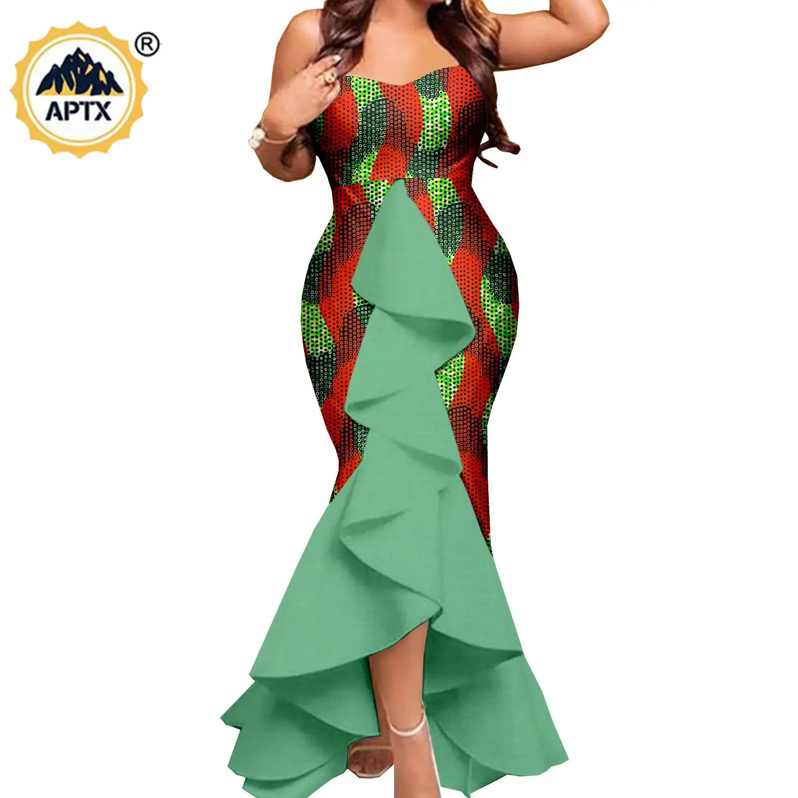 Dashiki African Women Mermaid Dresses Matching Men Outfits