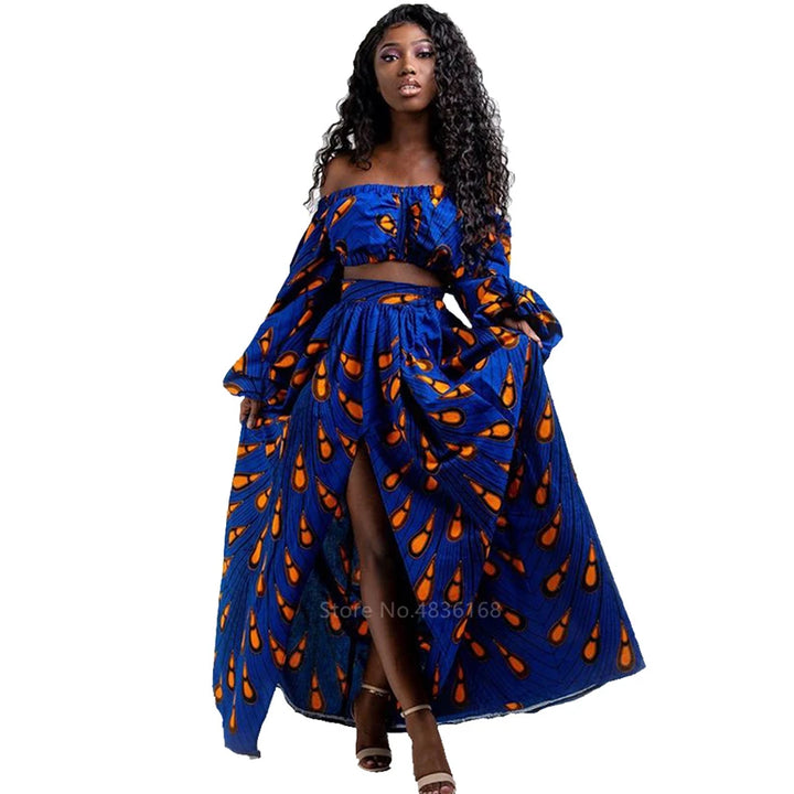 African Dresses for Women Autumn 2-piece Set
