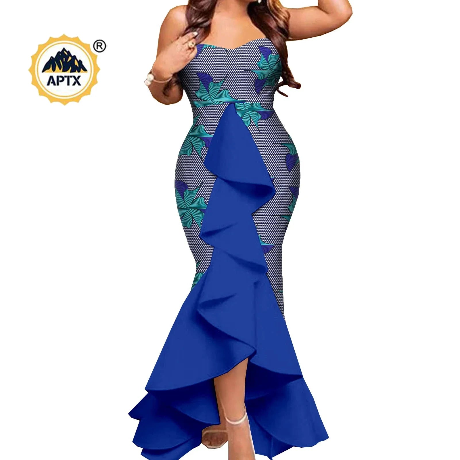 Dashiki African Women Mermaid Dresses Matching Men Outfits