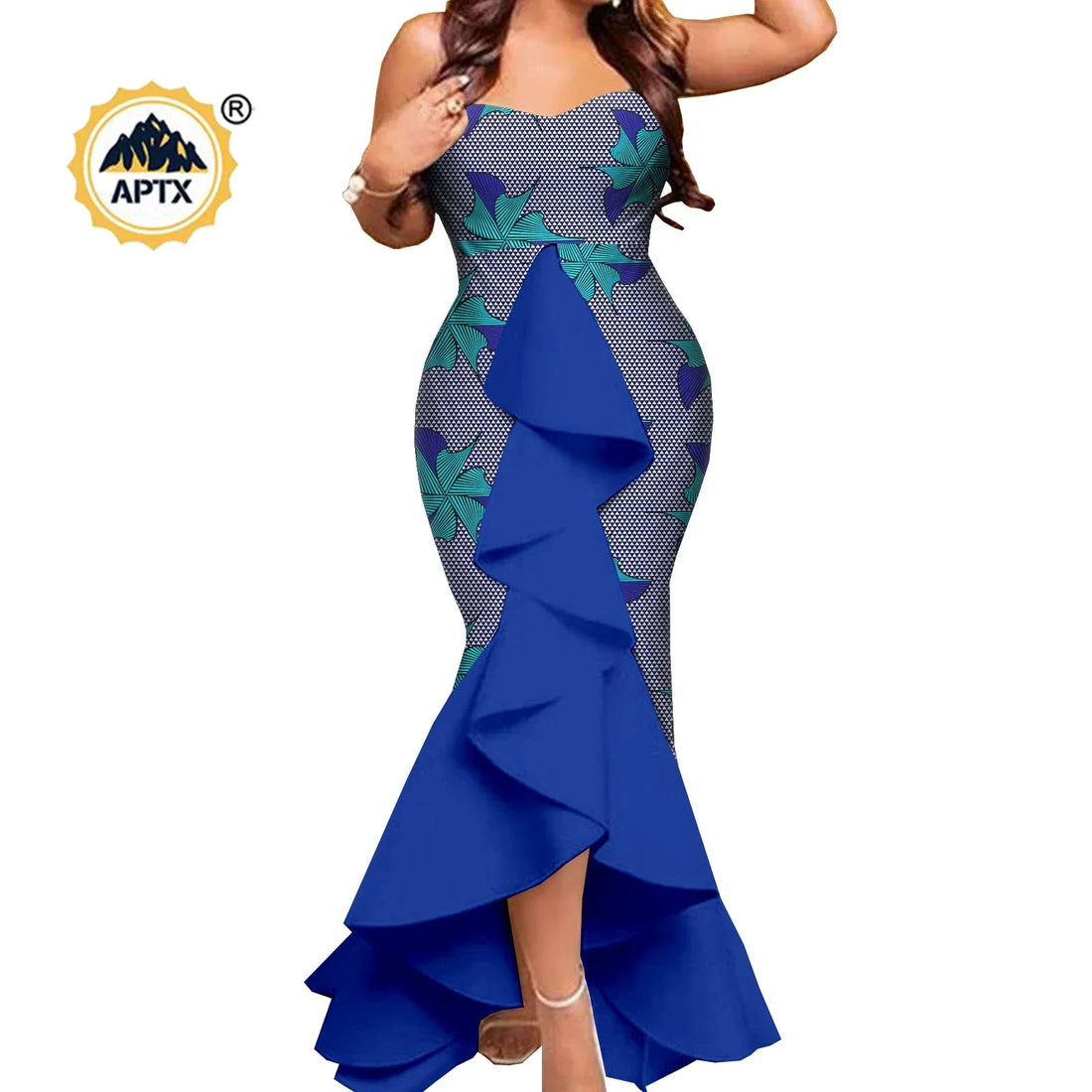 Dashiki African Women Mermaid Dresses Matching Men Outfits