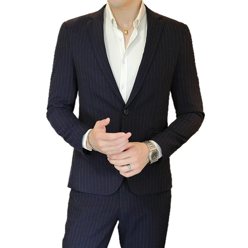 Men's High-End Boutique Suit And Trousers Set