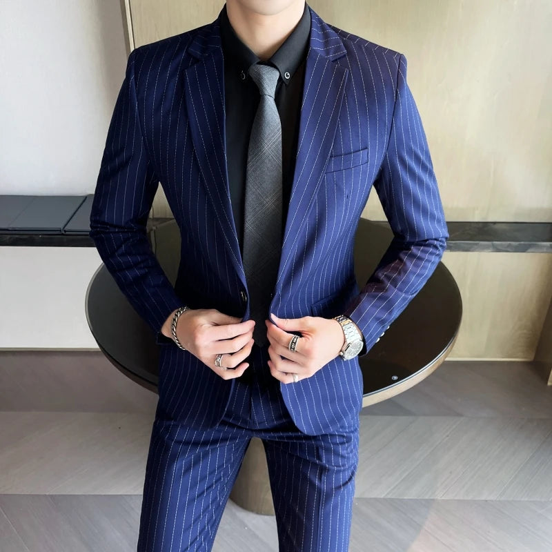 Men's High-End Boutique Suit And Trousers Set