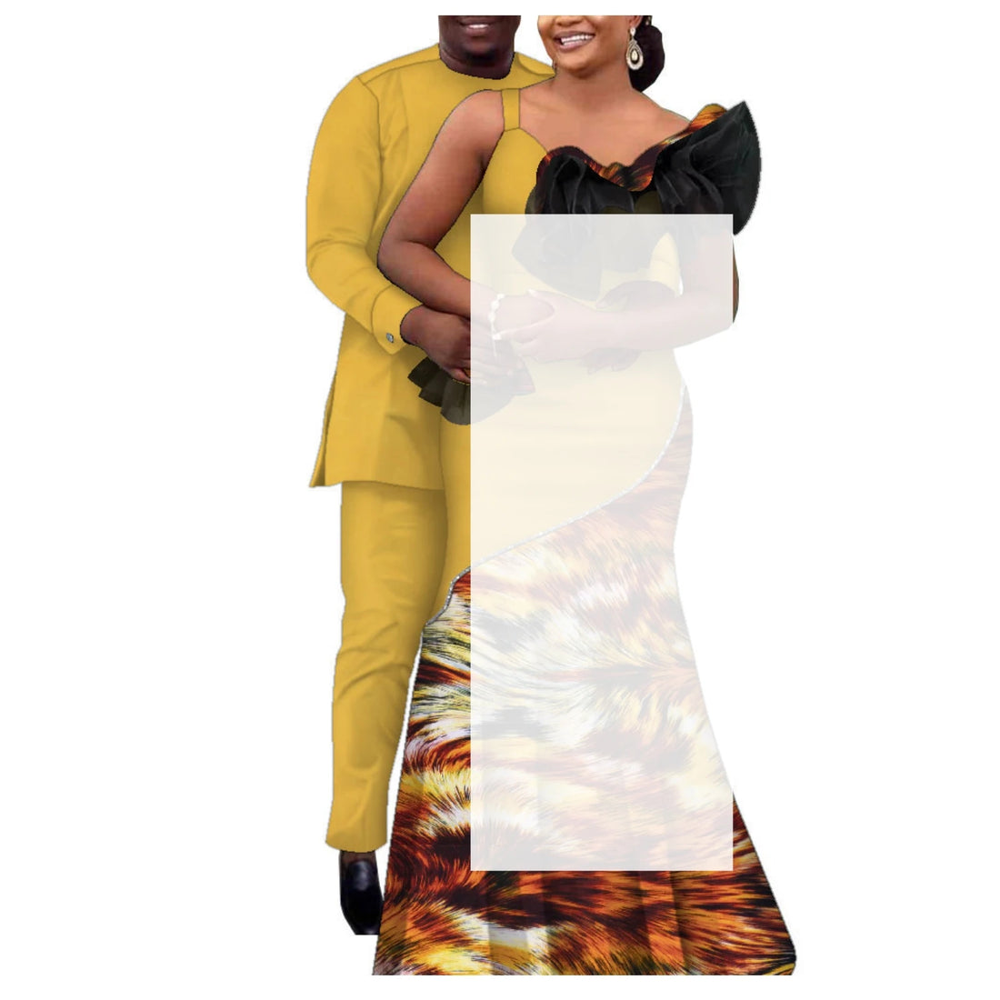African Couple Clothes African Strap Dresses
