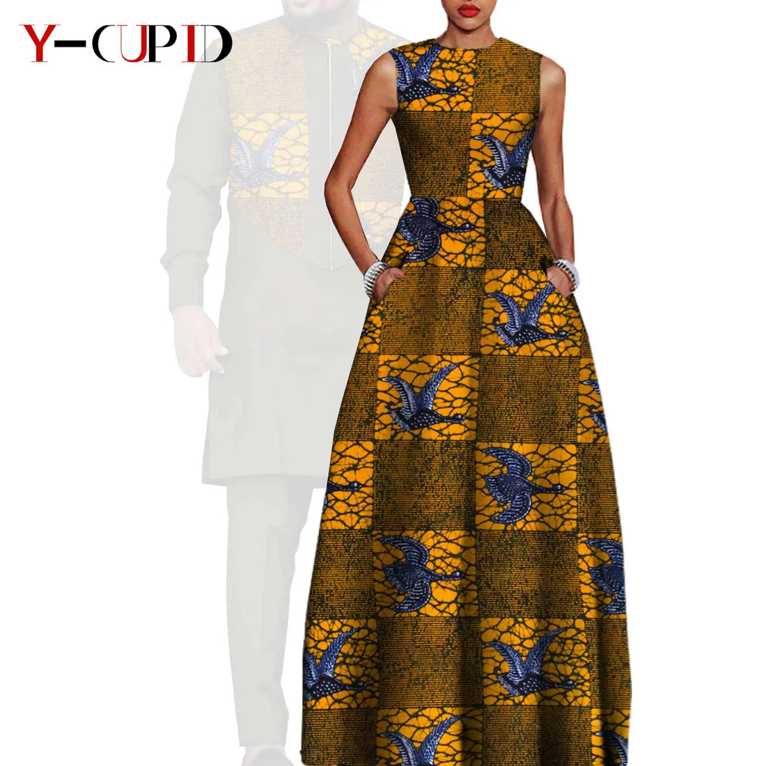 African Dresses for Women Matching Couple Outfits