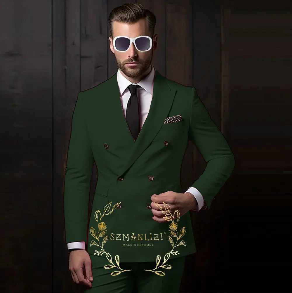 Latest Design Casual Men's Suit Beige Jacket Pants