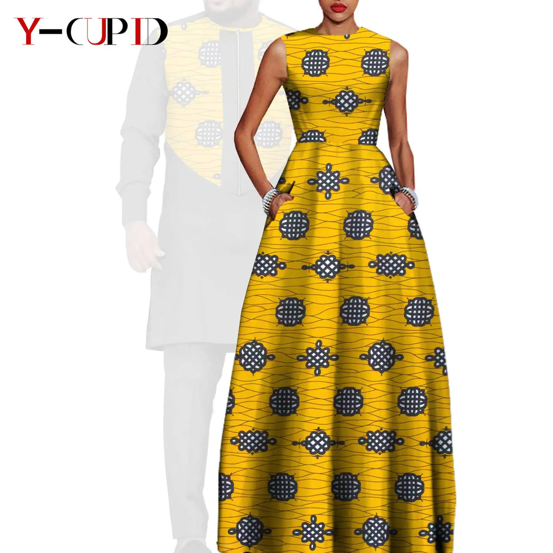 African Dresses for Women Matching Couple Outfits