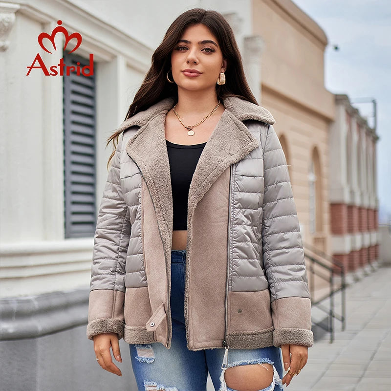 Women's Jacket Double-Faced Fur Spliced Design Hooded Warm Down Coats
