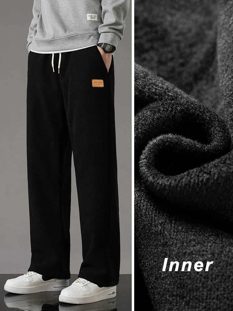 Winter Thick Warm Corduroy Sweatpants Men