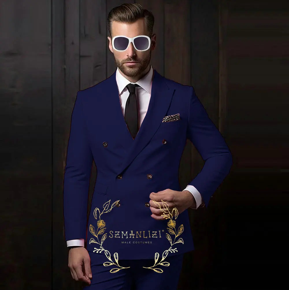 Latest Design Casual Men's Suit Beige Jacket Pants