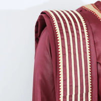 Men's Red Agbada Suit – Embroidered Robe