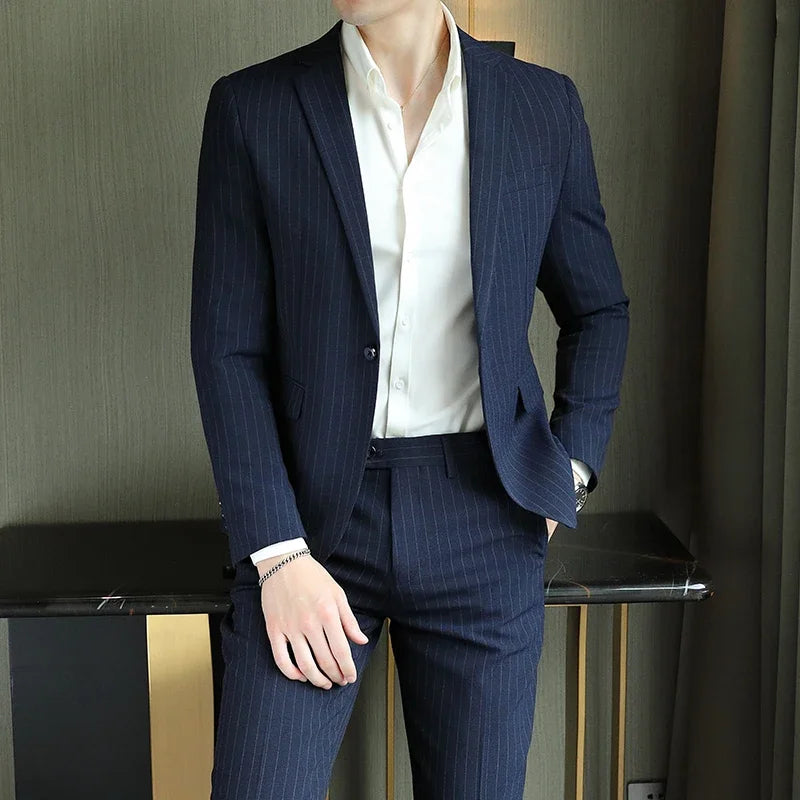 Men's High-End Boutique Suit And Trousers Set