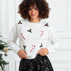 Women s Festive Reindeer Print Turtleneck Sweater Cozy Winter Knit Pullover Jumper