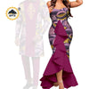 Dashiki African Women Mermaid Dresses Matching Men Outfits