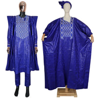 Men's Dashiki Robe Set – Embroidered 3-Piece