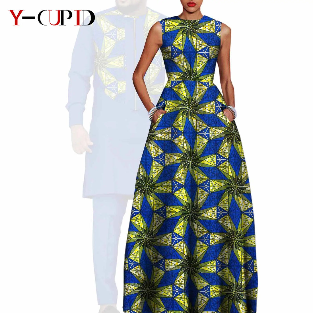 African Dresses for Women Matching Couple Outfits