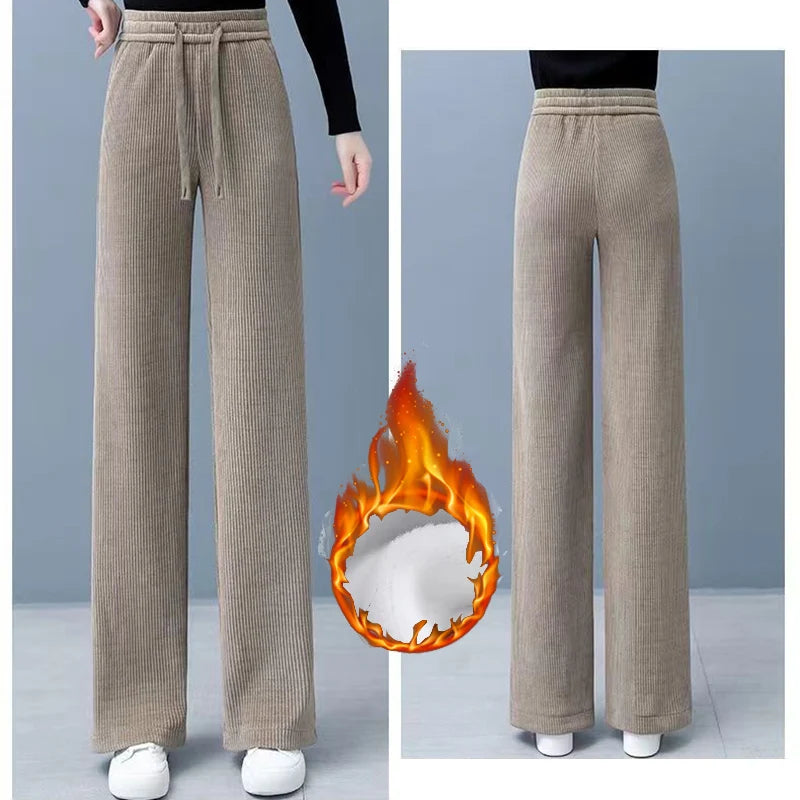 Winter Women Chic High Waisted Pants