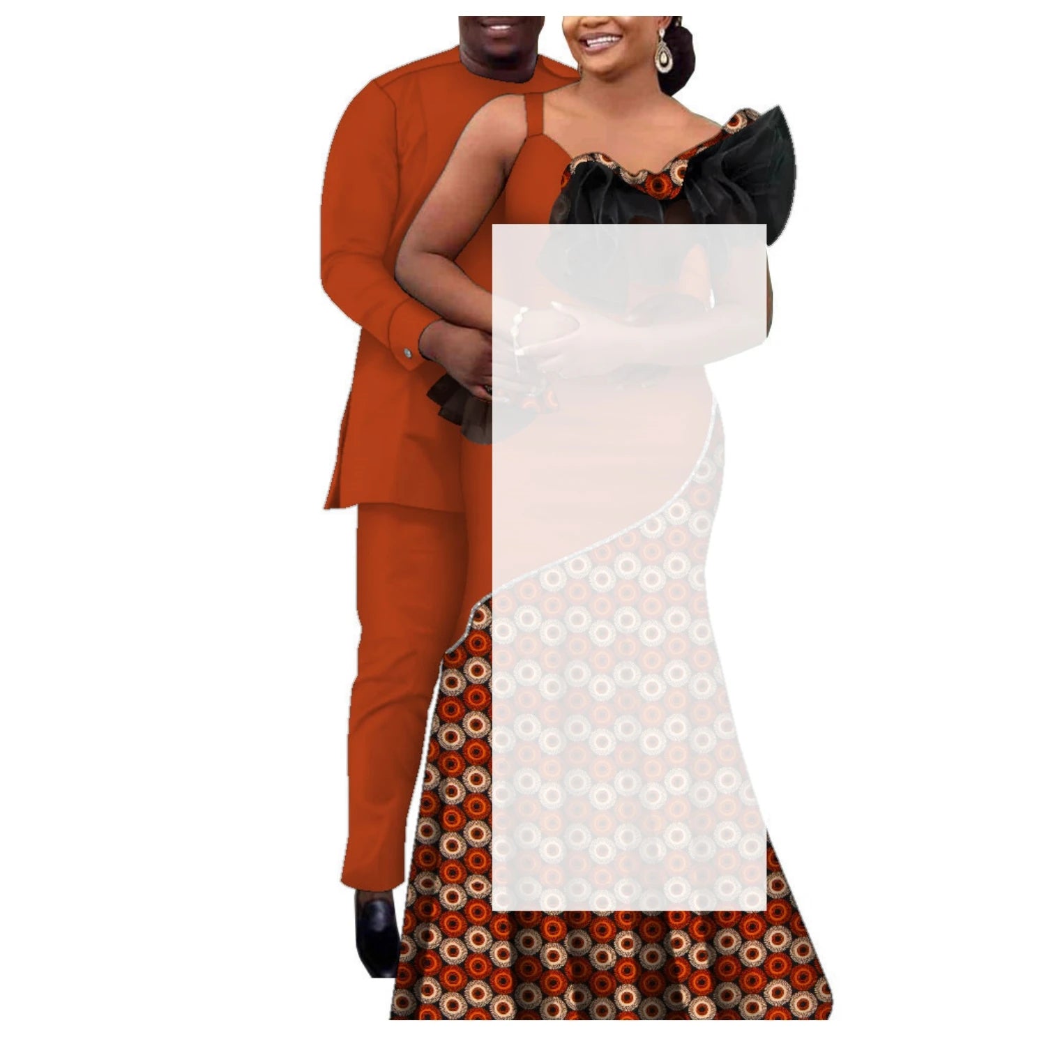African Couple Clothes African Strap Dresses