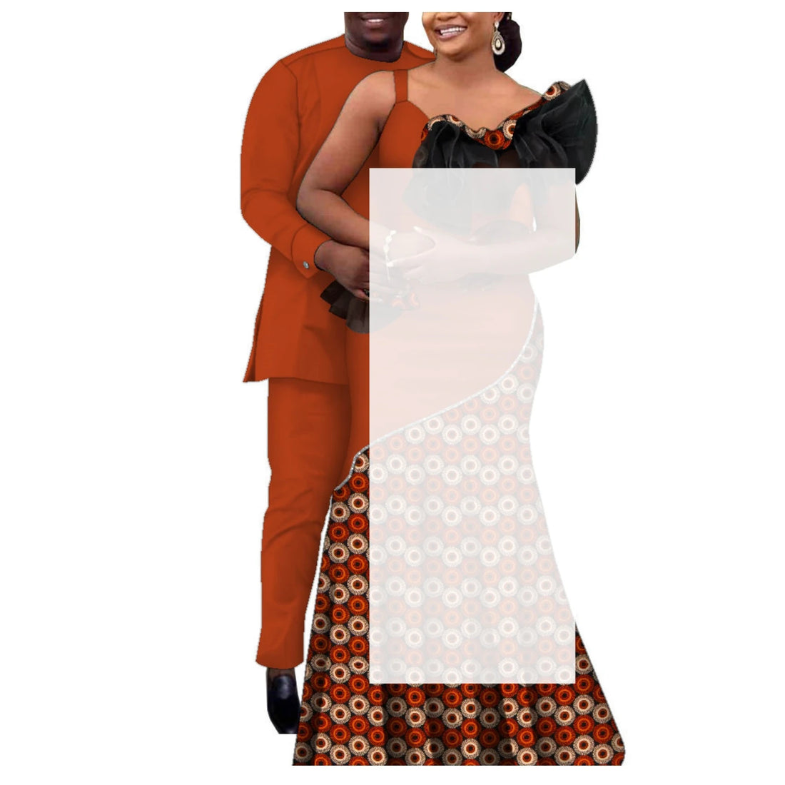 African Couple Clothes African Strap Dresses
