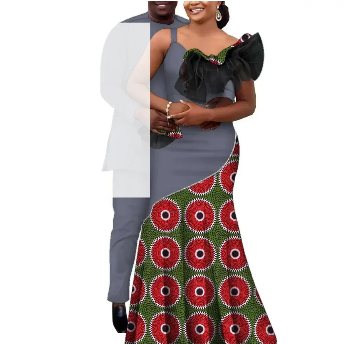 African Couple Clothes African Strap Dresses