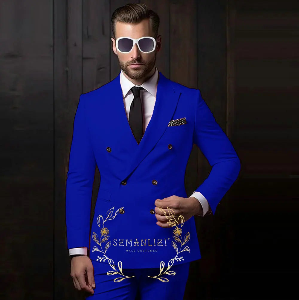 Latest Design Casual Men's Suit Beige Jacket Pants