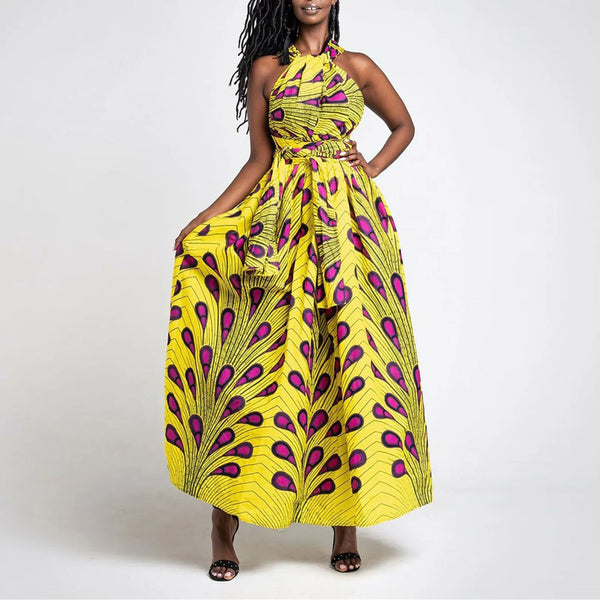 Women's Women's New Summer Dress Outfits African Prin - Front View | ARINZE