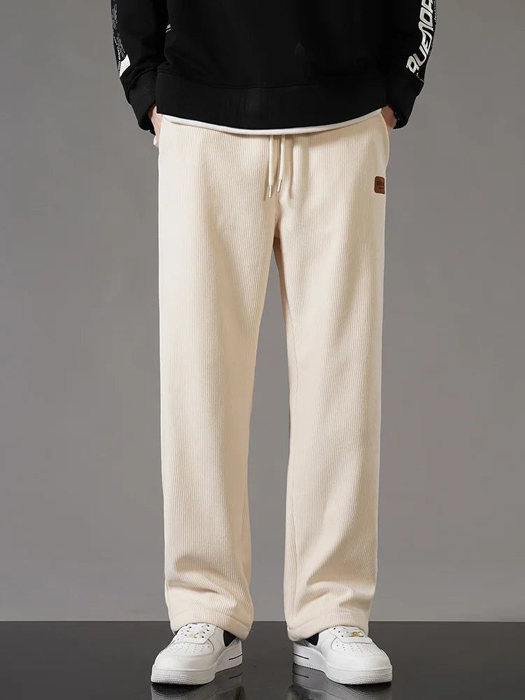 Winter Thick Warm Corduroy Sweatpants Men