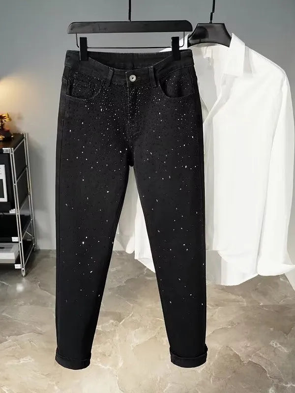 New Men's Black Jeans Fashion