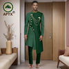 African Suits for Men 2025 Fashion New Two-piece (top + Pants) Men's Set