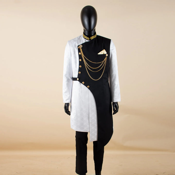 African Suits for Men 2025 Fashion New Two-piece (top + Pants) Men's Set