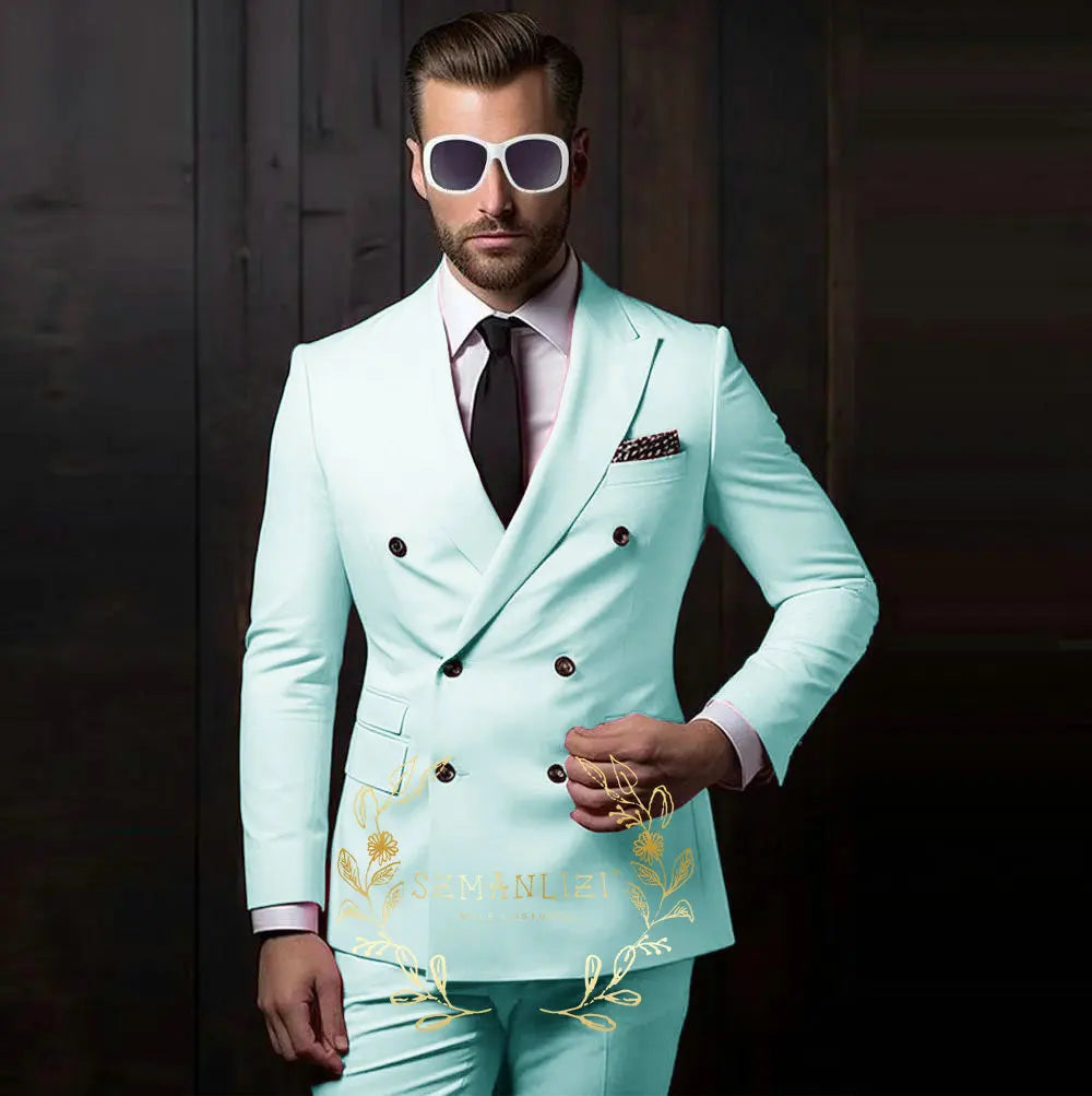 Latest Design Casual Men's Suit Beige Jacket Pants