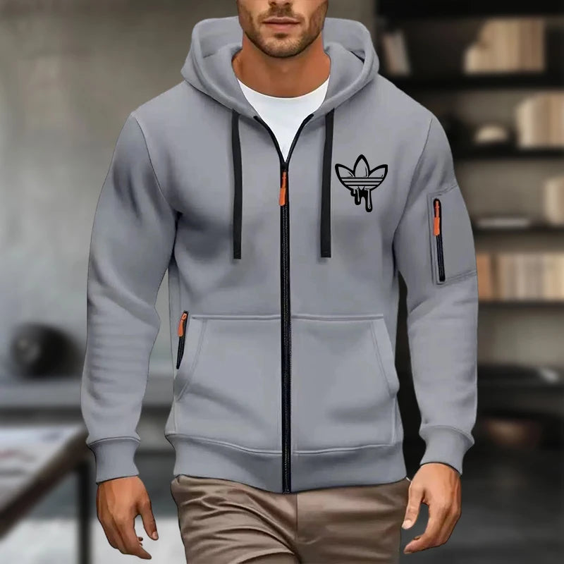 Men's Hoodies Long Sleeve Sweatshirts Men Zipper Hooded Mens Sweatshirt