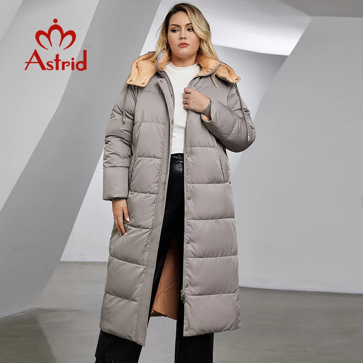 Astrid Winter Jacket Women  Warm Fashion Stitching Oversize Hooded  Clothing